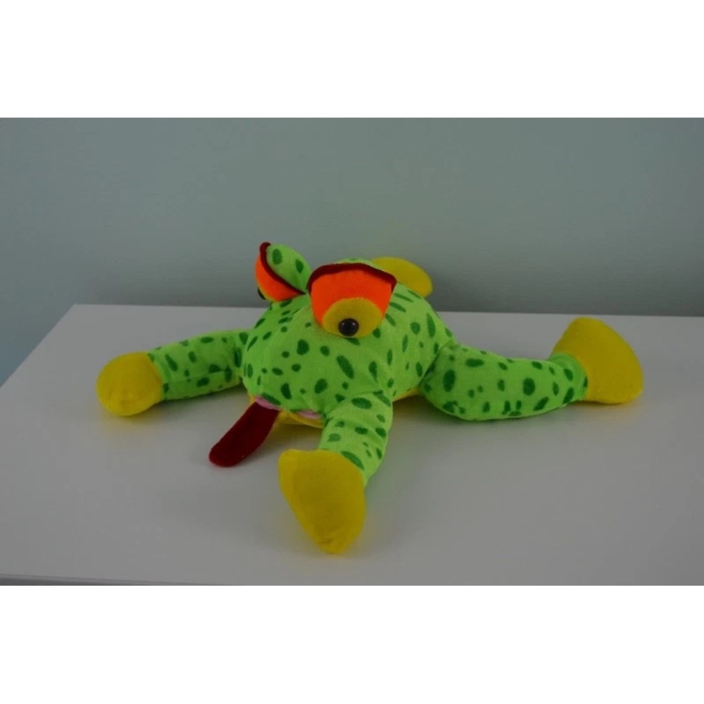 Rinco Frog Plush Stuffed Animal Toy Green Yellow Orange Red 14"